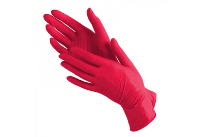 Перчатки нитриловые Medicom красные, размер S, 100 шт 4 г