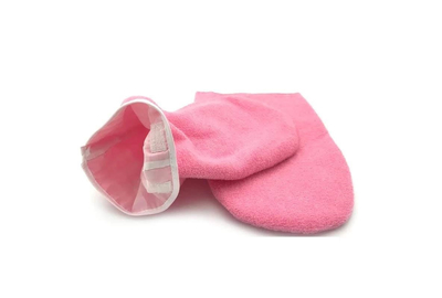 Перчатки для парафинотерапии махровые розовые