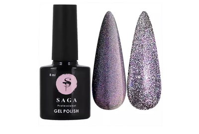 Гель-лак кошачий глаз светоотражающий SAGA Chameleon №03 фиолетовый, 9 мл, Цвет: Фиолетовый