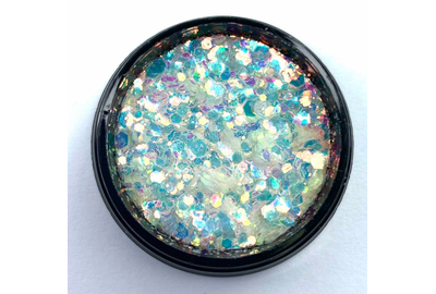 Декор для нігтів Брокат №40 білий з переливом