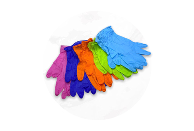 Рукавички нітрилові, мікс колір, M, 10 шт (5 пар)