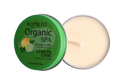 Масажна свічка Komilfo Massage Candle Lemon Lime 30 г