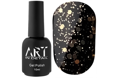 Топ для гель-лака ART Hive Top Gold с шестигранниками, без ЛЖ, 10 мл