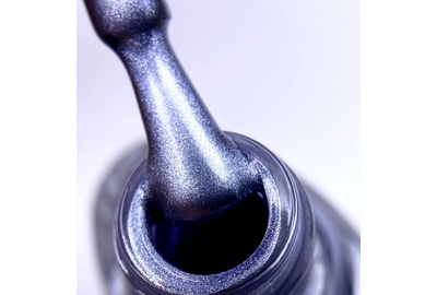 Лак для стемпинга DARK №19 серебряно-голубой металлик, с липким слоем, 8 мл, Цвет: Голубой