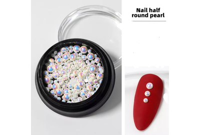 Жемчуг для ногтей перламутр, микс размер