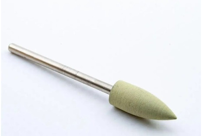 Насадка силиконовая фреза D 50 полировщик заостренный желтый.