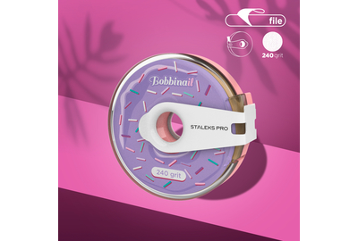 Сменный файл лента в пластиковой катушке Staleks Белые PRO 240 грит 8 м