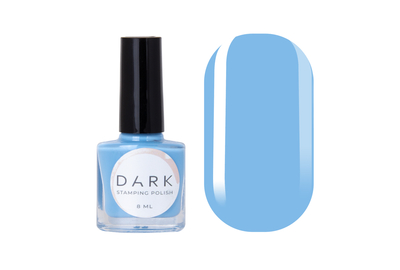 Лак для стемпинга DARK №34 голубой, с липким слоем, 8 мл, Цвет: Голубой