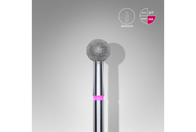 Набор насадок фрез с алмазным напылением Staleks шар красный 5 мм 6 шт