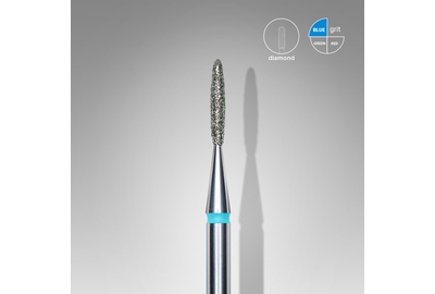 Набор насадок фрез с алмазным напылением Staleks пламя безопасное синее 1,4 мм 6 шт