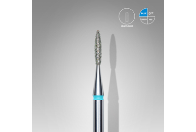 A set of bits of cutters with diamond dusting Staleks flame sharp blue 1.6 mm 6 pcs