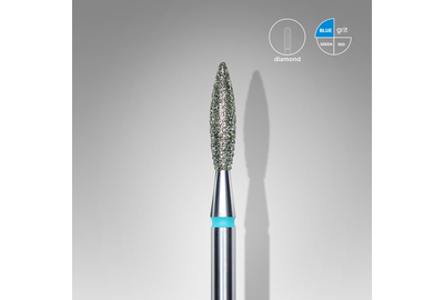 A set of bits of cutters with diamond dusting Staleks flame safe blue 2.3 mm 6 pcs