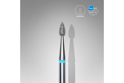 Набор насадок фрез с алмазным напылением Staleks капля синяя 2,5 мм 6 шт