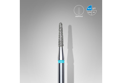 Cutter nozzle with diamond dusting Staleks cone rounded blue 1.8 mm 1 pc