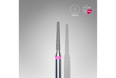 A set of bits of cutters with diamond dusting Staleks truncated cone red 1.6 mm 6 pcs