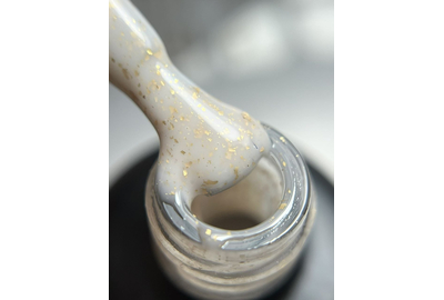 База для ногтей DARK Potal Base №28, молочно-желтая с поталью, 15 мл