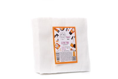 Салфетки в пачке Panni Mlada 20x20 см гладь, 100 шт