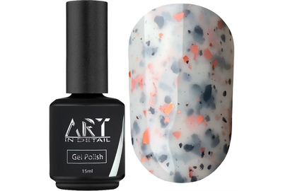 База ART Marble Base №MB003, молочно-серая с цветной паталью, 10 мл