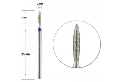 Насадка фреза алмазная IQ D 21 B пламя безопасное, Польша