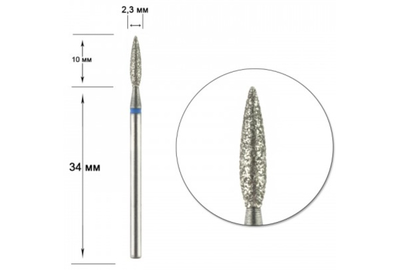 Насадка фреза алмазная IQ D 23 B пламя, Польша