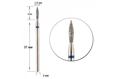 Насадка фреза алмазная IQ D 16 B пламя, Польша