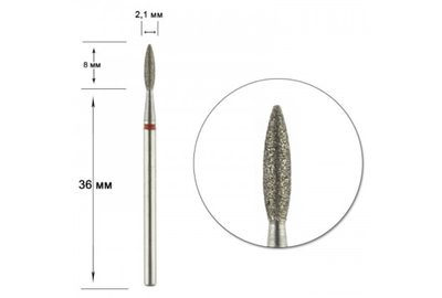 Насадка фреза алмазная IQ D 21 R пламя безопасное, Польша