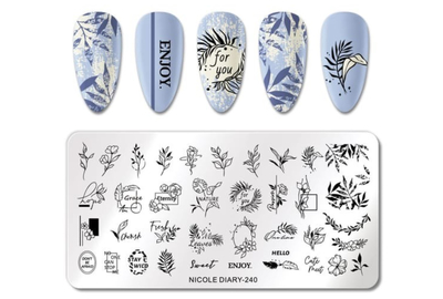 Пластина для стемпинга NICOLE DIARY-240