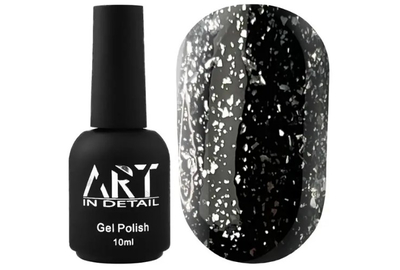 Топ для гель-лака ART Shell Top Silver с серебряными хлопьями, 10 мл