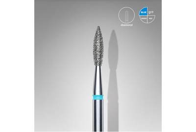Насадка фреза с алмазным напылением Staleks пламя острое синее 2,1 мм 1 шт
