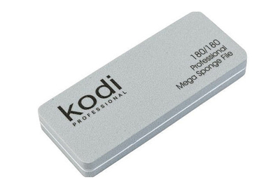 Пилка-бафф для ногтей Kodi мини прямоугольный серый 180/180 грит