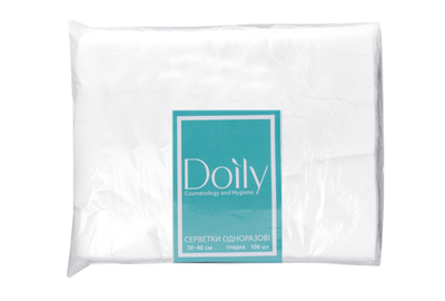 Салфетки в пачке Doily 30x40 см гладь, 100 шт