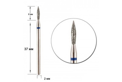 Насадка фреза алмазная IQ D 18 B пламя, Польша