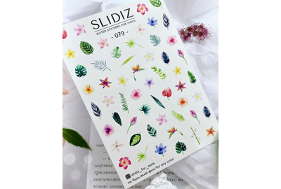 Слайдер дизайн SLIDIZ 079 цветы, листья