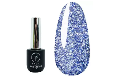Гель-лак SAGA Fiery №11 светоотражающий, 9 мл, Цвет: Синий