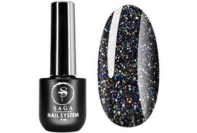 Гель-лак SAGA Fiery №12 светоотражающий графит, 10 мл, Цвет: Фиолетовый