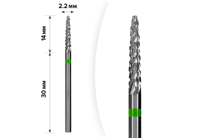 Насадка фреза твердосплавная D 20 G удлиненный конус закругленный 102