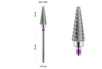 Насадка фреза твердосплавна DLX 60 V конус 16003