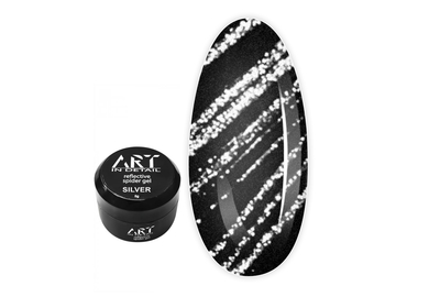 Гель-паутинка светоотражающая ART Reflective Spider gel, серебряная, 5 мл