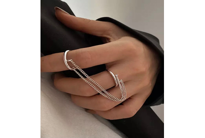 Кольца с цепочкой Silver серебро