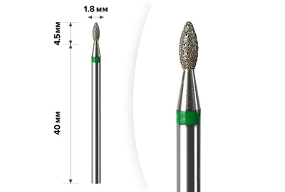 Насадка фреза алмазна D 18 G крапля 041