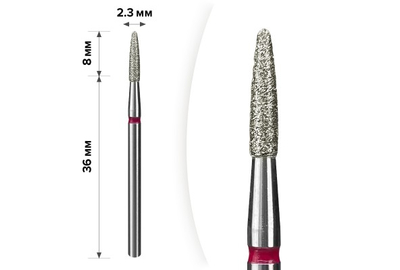 Насадка фреза алмазна D 23 R полум`я безпечне 054