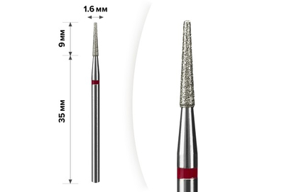 Насадка фреза алмазная D 16 R игла 059