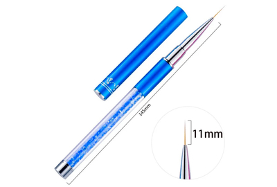 Пензель з кристалами синій 11 мм