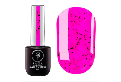 Гель-лак SAGA Black Snow №05 рожевий з крихтами, 9 мл