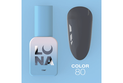 Гель-лак Luna Color №80 темно-сірий, 13 мл