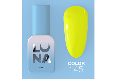 Gel polish Luna Color No. 145 neon yellow, 13 ml