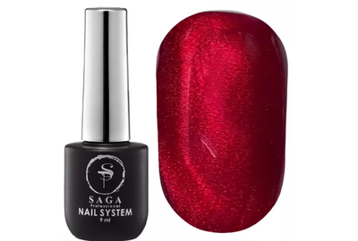 Гель-лак Saga GLOW CAT Котяче Око №02 гранатовий, 10 мл