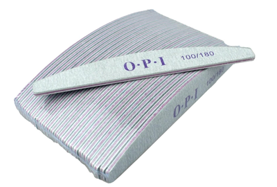 Набор пилочек для ногтей OPI 100/180 полумесяц 25 шт.