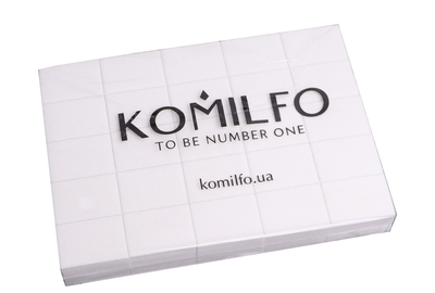 Набір шліфувальників для нігтів Komilfo 32/25/12 мм білий 120/120 50 шт