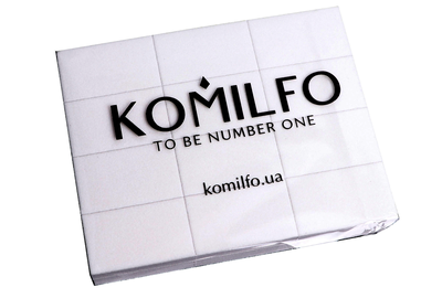 Набір шліфувальників для нігтів Komilfo 50/30/12 мм білий 120/120 24 шт